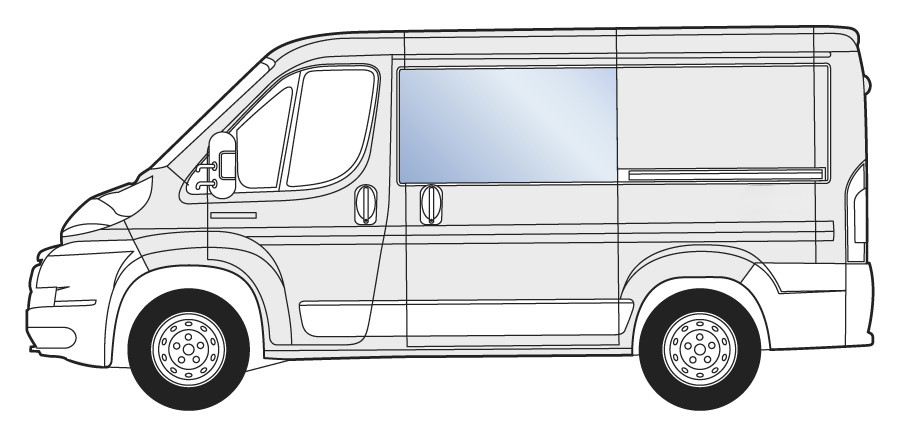 Bo�n� �av� pevn� okno  JUMPER BOXER DUCATO MOVANO TOYOTA PROACE MAX  8m3, d�ka L1