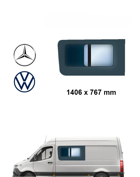 Bo�n� �av� posuvn� okno L2, L3 a L4 | Mercedes-Benz Sprinter / Volkswagen Crafter