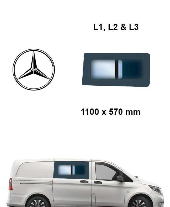 Bo�n� prav� posuvn� okno - Mercedes-Benz Vito W447