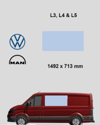 Bo�n� �av� pevn� okno L3, L4  L5 Volkswagen Crafter  (2017+) MAN TGE  (2018+)