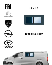 Bo�n� predn� �av� posuvn� okno L2, L3 | Citroen Jumpy / Peugeot Expert / Fiat Scudo / Opel Vivaro Toyota Proace