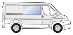 Bo�n� prav� pevn� okno  JUMPER BOXER DUCATO MOVANO TOYOTA PROACE MAX  8m3, d�ka L1