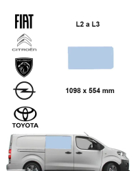 Bo�n� predn� prav� pevn� okno L2, L3 | Citroen Jumpy / Peugeot Expert / Fiat Scudo / Opel Vivaro Toyota Proace