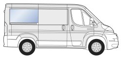 Bo�n� zadn� prav� pevn� okno JUMPER BOXER DUCATO MOVANO TOYOTA PROACE MAX 8m3, d�ka L1