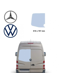 �av� pevn� okno kr�dlov�ch dver� - lepen� Mercedes-Benz Sprinter NCV3 / Volkswagen Crafter 2E/L3T