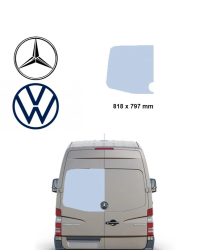 �av� pevn� okno kr�dlov�ch dver� - lepen� Mercedes-Benz Sprinter NCV3  Volkswagen Crafter 2E/L3T