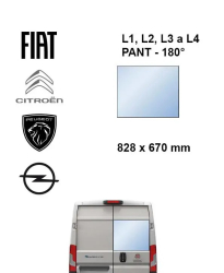 Prav� pevn� okno kr�dlov�ch dver� - Citroen Jumper / Peugeot Boxer / Fiat Ducato / Opel Movano (L1H1-L4H3) | 180�