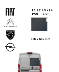 Prav� pevn� okno kr�dlov�ch dver� - Citroen Jumper / Peugeot Boxer / Fiat Ducato / Opel Movano (L1H1-L4H3) | 270� tmav�