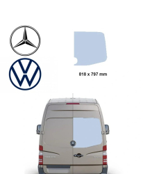 Prav� pevn� okno kr�dlov�ch dver� - lepen� Mercedes-Benz Sprinter NCV3 Volkswagen Crafter 2E/L3T
