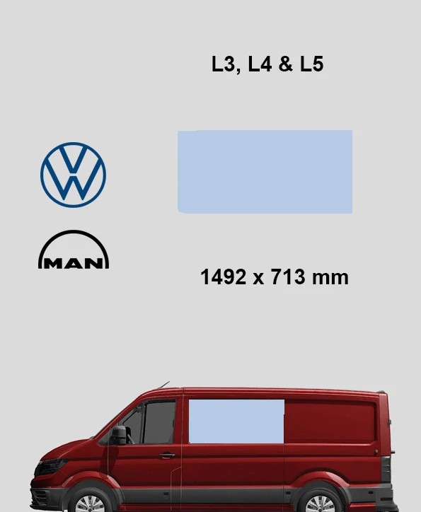 Bo�n� �av� pevn� okno L3, L4 a L5 | Volkswagen Crafter/ MAN TGE