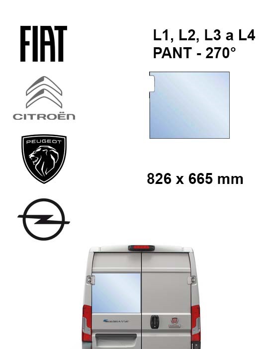 �av� pevn� okno kr�dlov�ch dver�  270�  BOXER - JUMPER - DUCATO 2006--